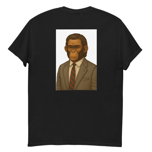tee with monke businessman patrick bateman