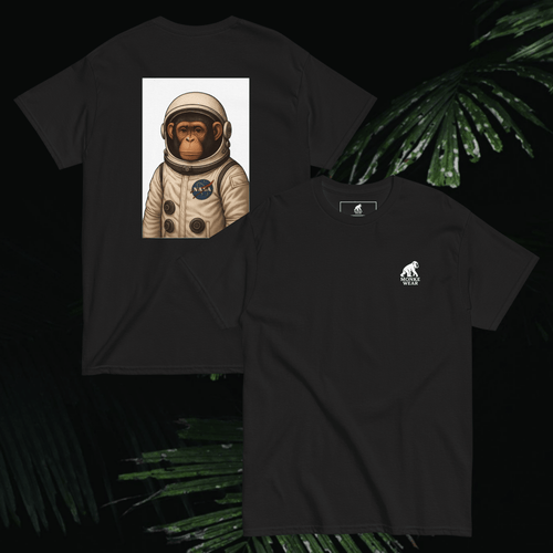 tshirt with monke astronaut interstellar